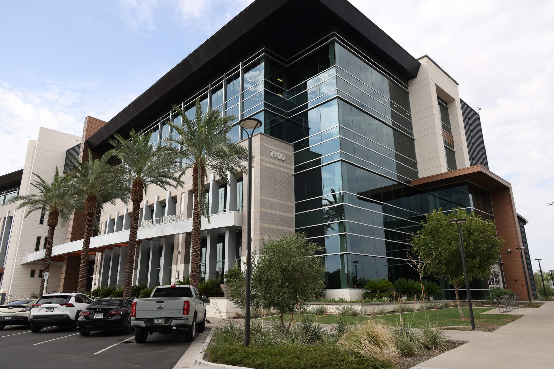 building of a library in Goodyear