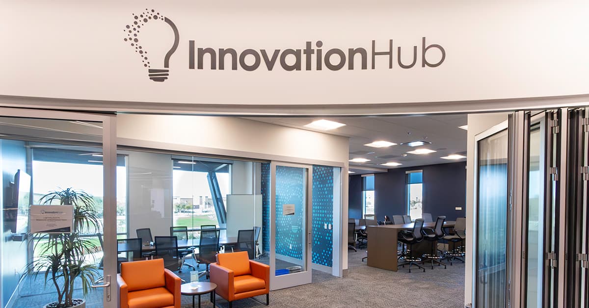 University Innovation Hub workspace and meeting rooms