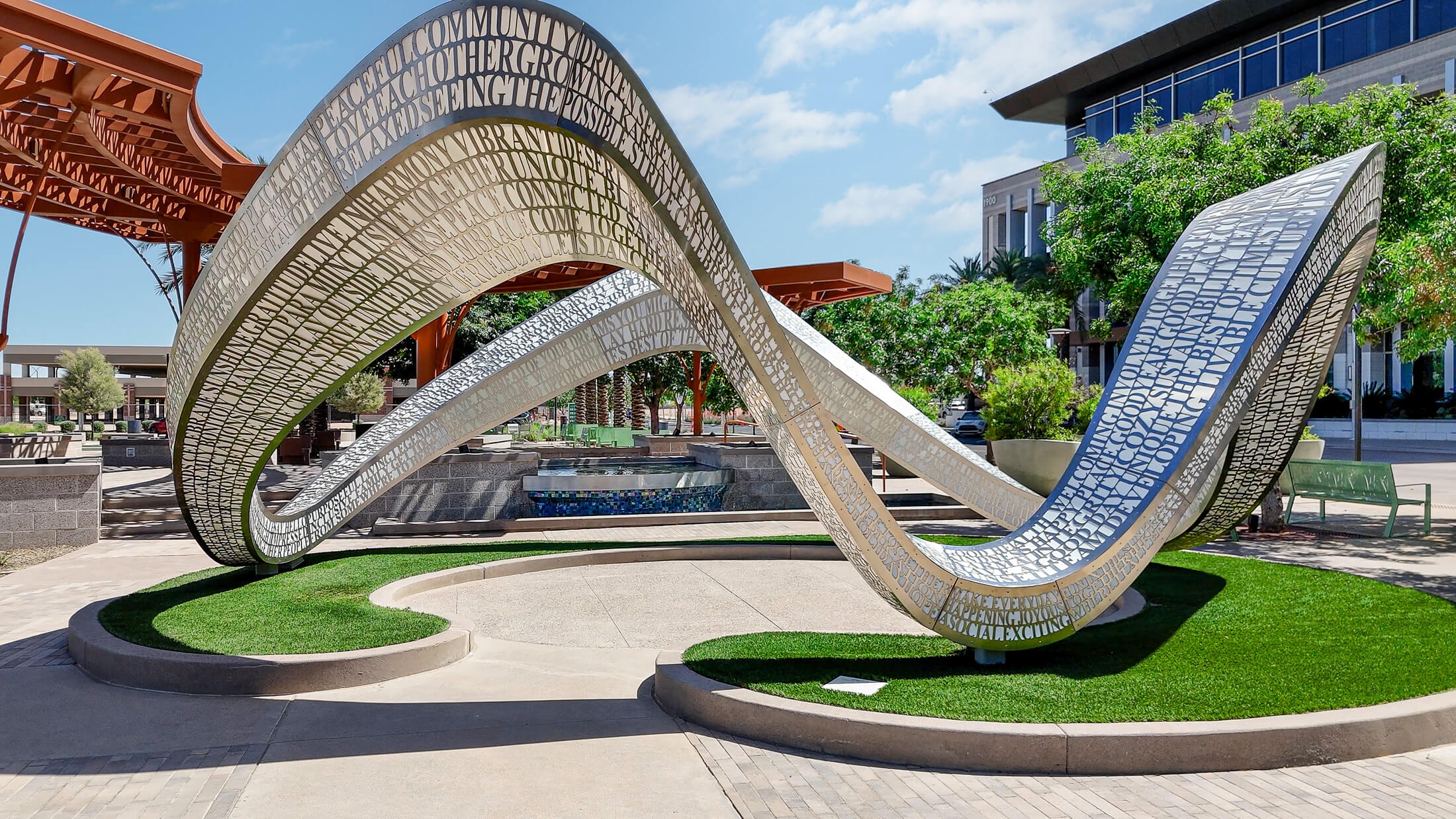 Great Joy art sculpture in Civic Square at GSQ